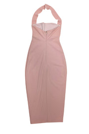 Current Boutique-Nookie - Blush Pink Fitted Midi Dress Sz S