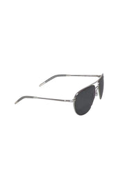 Current Boutique-Oliver Peoples - Silver & Black Aviator Sunglasses