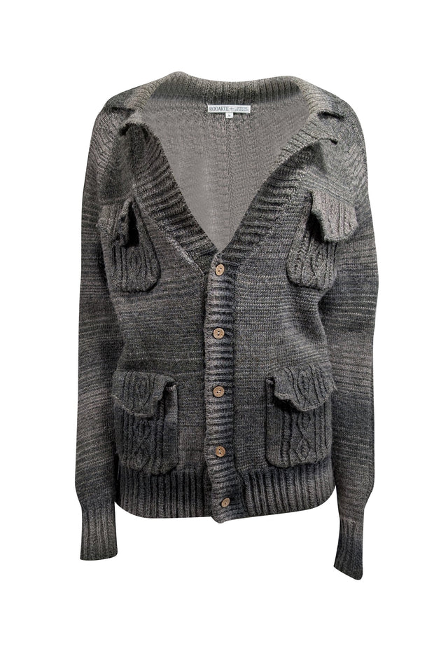 Current Boutique-Opening Ceremony - Grey & Green Blend Wool Blend Cardigan Sz M