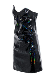 Current Boutique-Opera Sport - Black Iridescent Metallic Mini Strapless Dress Sz 8