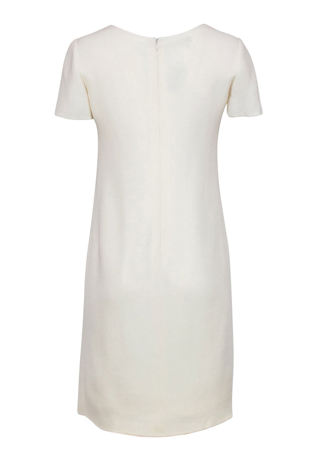 Current Boutique-Oscar de la Renta - Ivory Short Sleeve Dress Sz 10