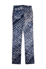 Current Boutique-Oscar de la Renta - Navy & White Tie Dye Slim Jeans Sz 0