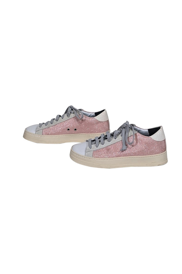 Current Boutique-P448 - Pink Knit Sneakers w/ White Trims Sz 8