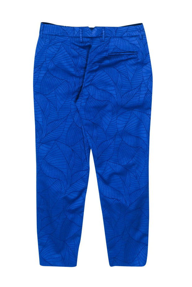 Current Boutique-PT01 - Blue Brocade Pleated Pants Sz 6