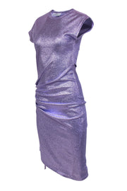 Current Boutique-Paco Rabanne - Lavender Glitter Metallic Midi Dress Sz 4