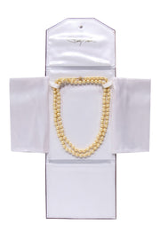 Current Boutique-Patty Tobin - Pearl Strand Necklace w/ Rhinestone Clasp