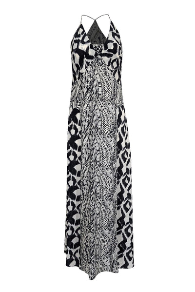 Current Boutique-Paula Hermanny - Black & White Print Sleeveless Maxi Dress Sz 2