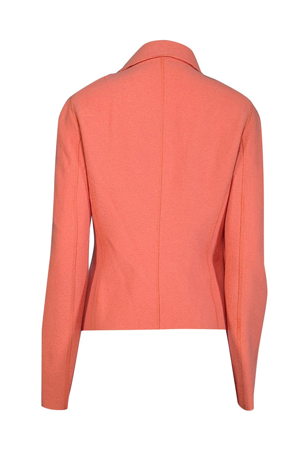 Current Boutique-Per Se - Coral Orange Wool Moto Jacket Sz 8