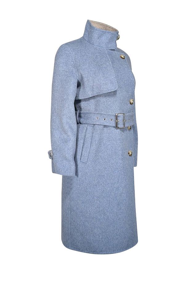 Current Boutique-Petite Studio - Light Blue w/ Grey Trims Coat Sz XXS