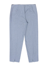 Current Boutique-Piazza Sempione - Blue & White Mini Hounds Tooth Print Pants Sz M