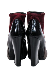 Current Boutique-Pierre Hardy - Brown, Black & Maroon Color Block Heeled Booties Sz 8