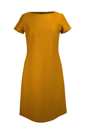 Current Boutique-Piu & Piu - Golden Yellow Wool Sheath Dress Sz 8