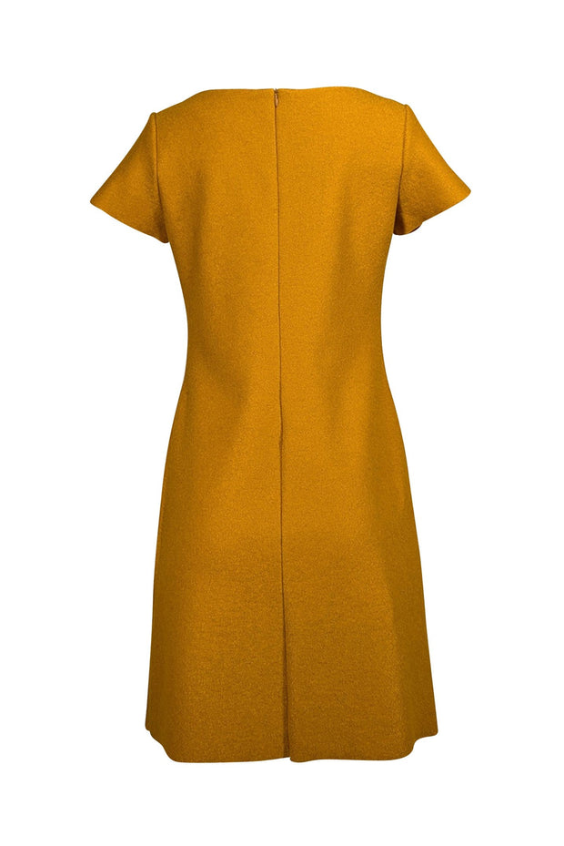 Current Boutique-Piu & Piu - Golden Yellow Wool Sheath Dress Sz 8