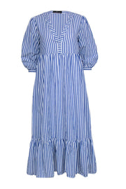 Current Boutique-Pomander Place - Blue & White Stripe Maxi Dress Sz S