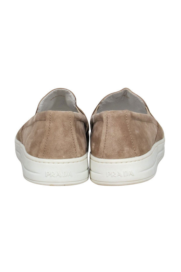 Current Boutique-Prada - Beige Suede Slip On Shoe Sz 8