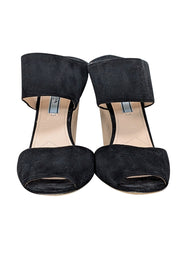 Current Boutique-Prada - Black & Beige Wedge Heels Sz 8