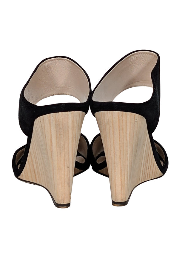 Current Boutique-Prada - Black & Beige Wedge Heels Sz 8