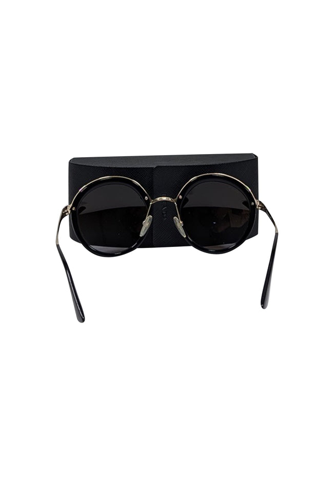 Current Boutique-Prada - Black Oversized Round Sunglasses