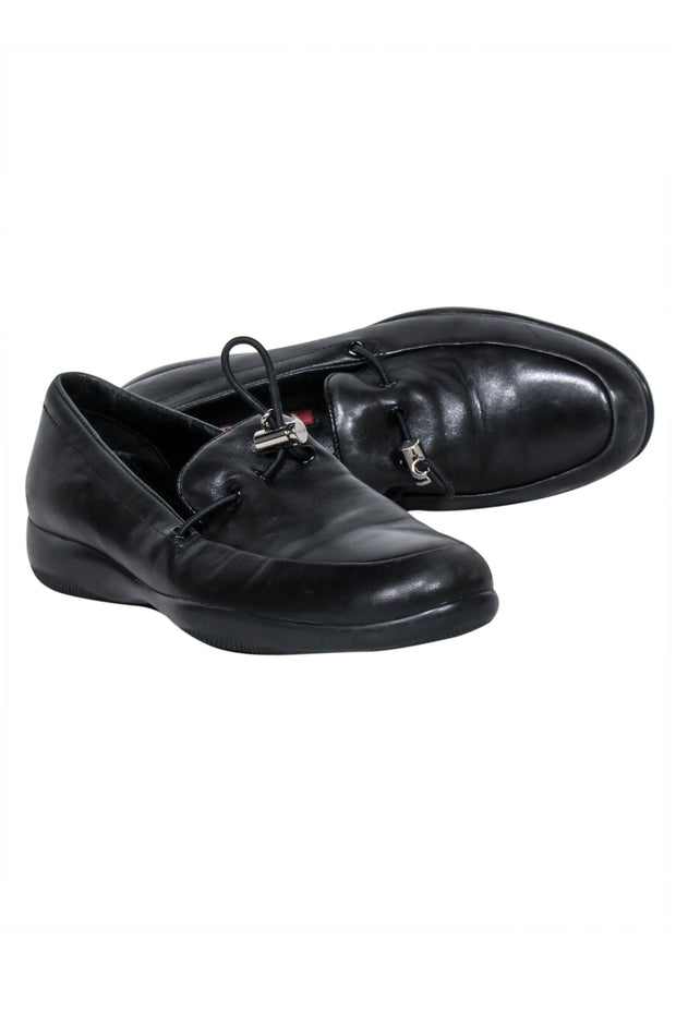 Current Boutique-Prada - Black Sport Drawstring Loafer Sz 9