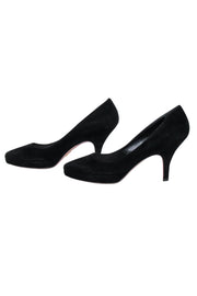 Current Boutique-Prada - Black Suede Pumps Sz 9.5