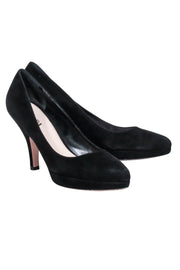 Current Boutique-Prada - Black Suede Pumps Sz 9.5