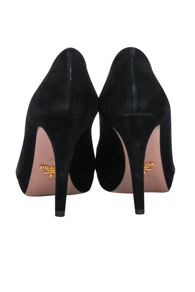 Current Boutique-Prada - Black Suede basic Pumps Sz 6