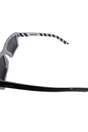 Current Boutique-Prada - Black & White Rectangle Frame Sunglasses