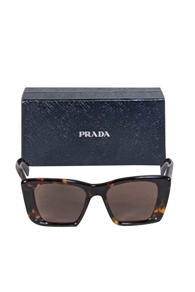 Current Boutique-Prada - Brown Tortoise Large Sunglasses