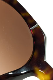 Current Boutique-Prada - Brown Tortoise Round Cate Eye Sunglasses