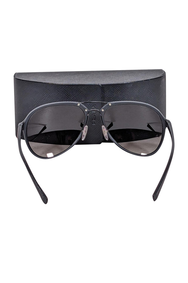 Current Boutique-Prada - Matte Black Aviator Sunglasses