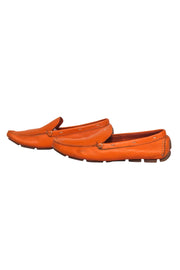 Current Boutique-Prada - Orange Leather Loafers Sz 8.5