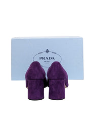 Current Boutique-Prada - Purple Suede Rounded Toe Low Pumps Sz 8