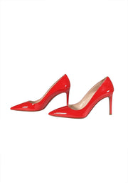 Current Boutique-Prada - Red Patent Leather Pointed Toe Pumps Sz 10.5