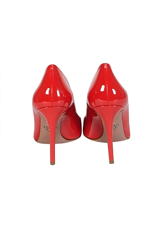 Current Boutique-Prada - Red Patent Leather Pointed Toe Pumps Sz 10.5