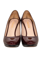 Current Boutique-Prada - Wine Red Patent Leather Pumps Sz 7.5