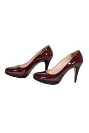 Current Boutique-Prada - Wine Red Patent Leather Pumps Sz 7.5