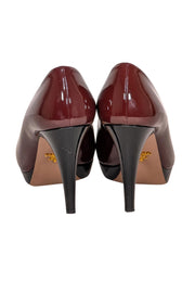 Current Boutique-Prada - Wine Red Patent Leather Pumps Sz 7.5