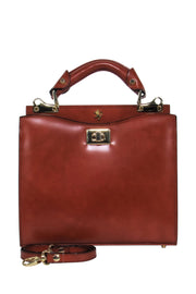 Current Boutique-Pratesi Firenze - Tan Leather Structured Satchel