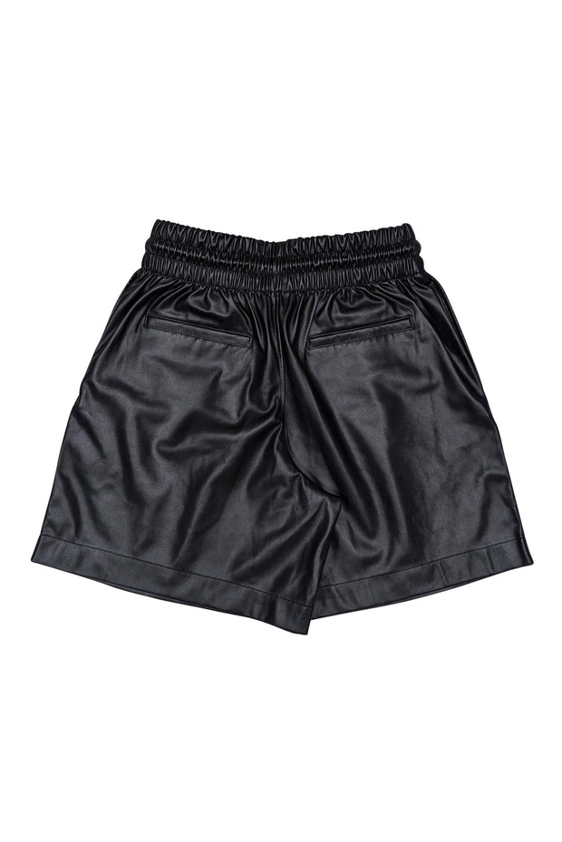 Current Boutique-Proenza Schouler - Black Faux Leather Shorts Sz S