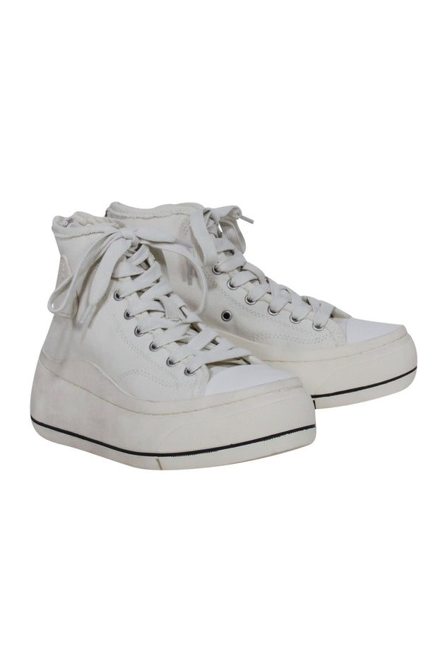 Current Boutique-R13 - Ivory "Kurt" High Top Sneakers Sz 8