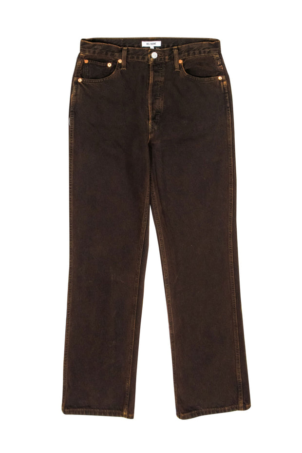 Current Boutique-RE/DONE - Brown & Black Acid Wash Jeans Sz 8