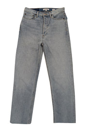 Current Boutique-RE/DONE - Light Wash Straight Leg Jeans w/ Raw Hem Sz 4