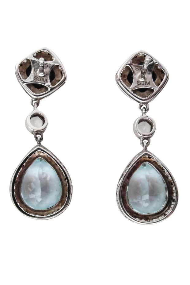 Current Boutique-R.H. Macy & Co. - Blue Topaz Tear Drop Sterling Silver Earrings