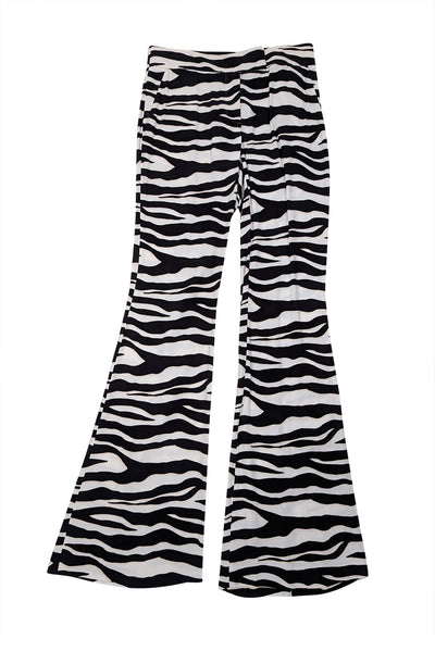 Current Boutique-Rachel Zoe - Black & White Zebra Print Wide Leg Pants Sz XS