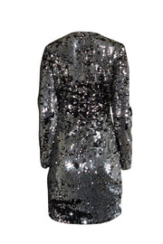 Current Boutique-Rachel Zoe - Silver & Black Sequin Dress Sz 8