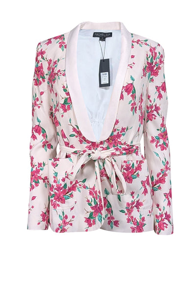 Current Boutique-Rachel Zoe - White & Pink Floral Blazer Sz 0