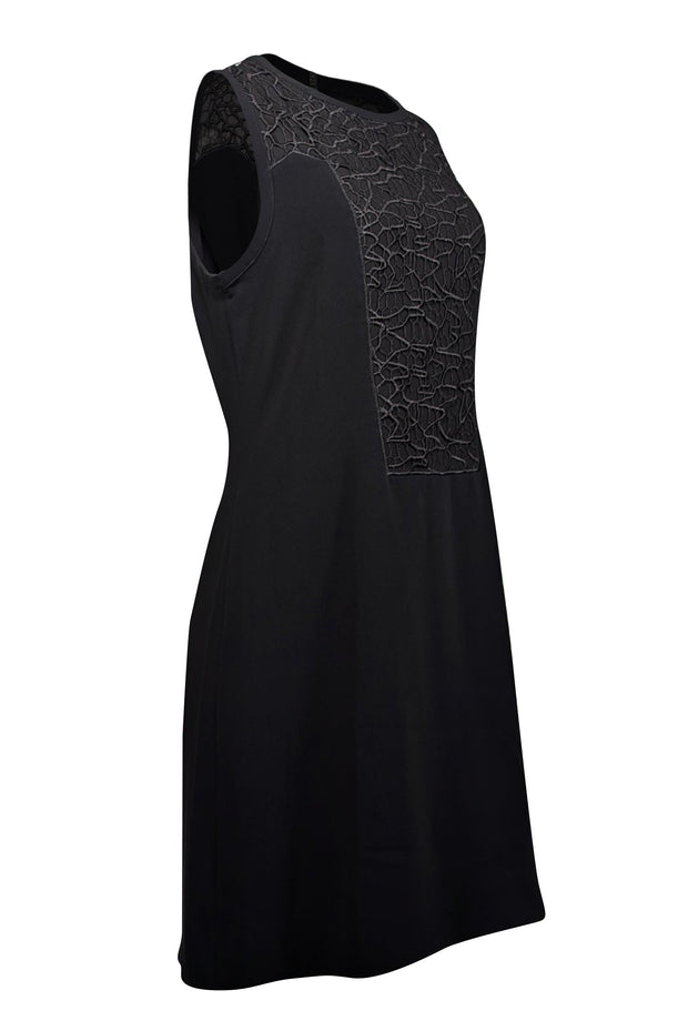 Current Boutique-Rag & Bone - Black A-line Dress w/ Guipure Lace Panels Sz 10