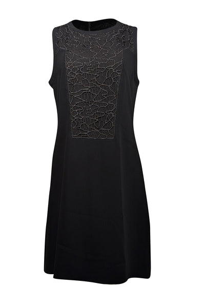 Current Boutique-Rag & Bone - Black A-line Dress w/ Guipure Lace Panels Sz 10