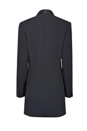 Current Boutique-Rag & Bone - Black Crepe Tuxedo Dress w/ Satin Lapel Sz 4