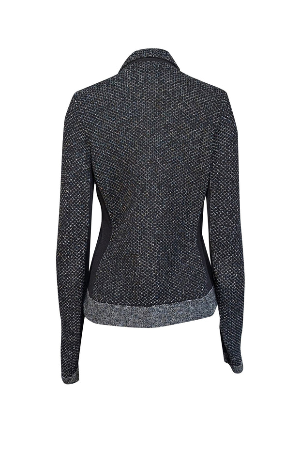 Current Boutique-Rag & Bone - Black & Grey Textured Knit Jacket Sz L